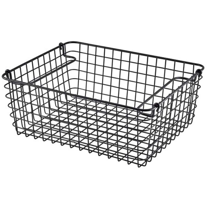 Корзина 31,3х25,3х12см прямоугольная, черная ,GenWare