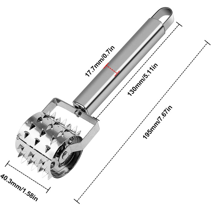 Розм’якшувач для м’яса роликовий 19 см GEBAUM