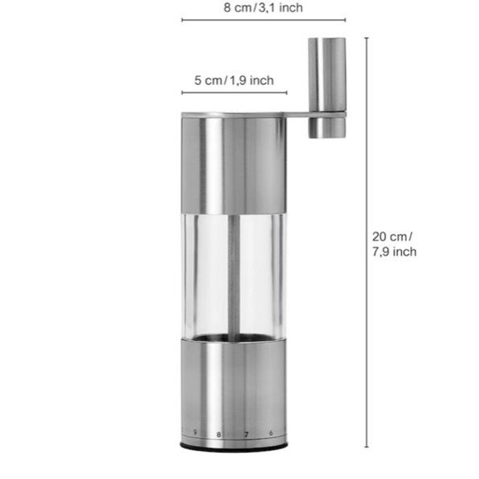 Млин для перцю та солі з рукояткою, набір 2 предмети з упаковками 50 г перцю та морської солі Select AdHoc