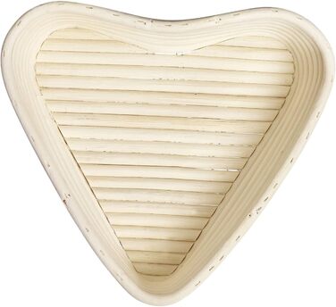 Кошик для вистоювання Westmark, для тіста для хліба 1500-2000 г, овальний, довжина приблизно 40 см, ротангова тростина, світло-бежева, 32022270 (набір з 2 шт. - декор, форма серця)