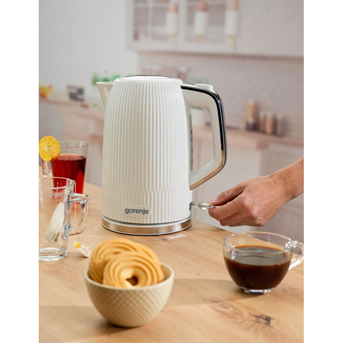 Gorenje Электрочайник 1.7л, Strix-контроль, белый матовый