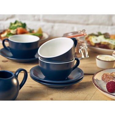 Блюдце 13,5 см, синее матовое, Matt Blue, Color Tea, GenWare