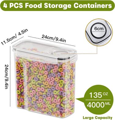 Набір ємностей для зберігання 4 л, 4 предмети Withosent