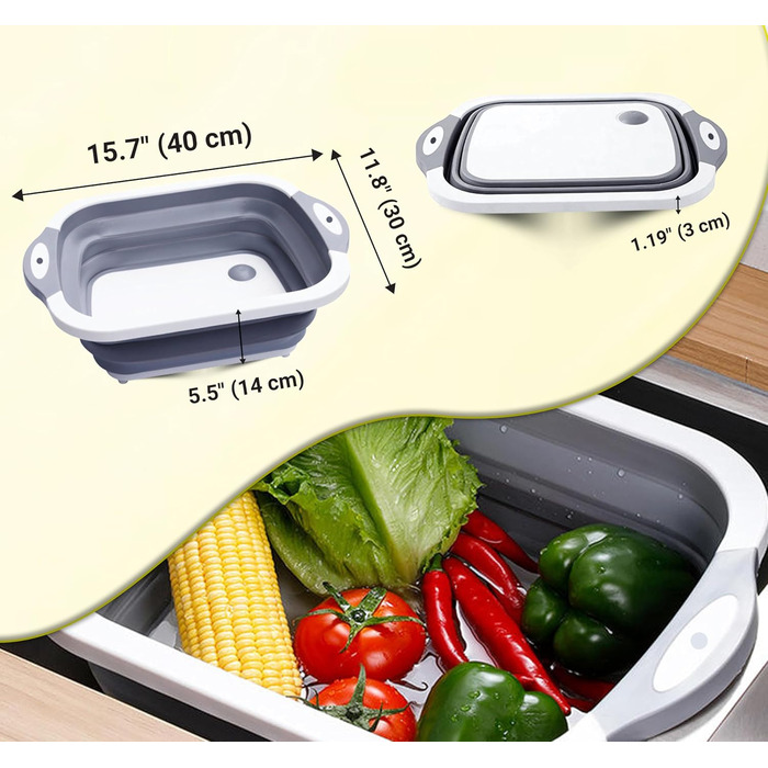 Миска для миття посуду зі обробною дошкою Neez