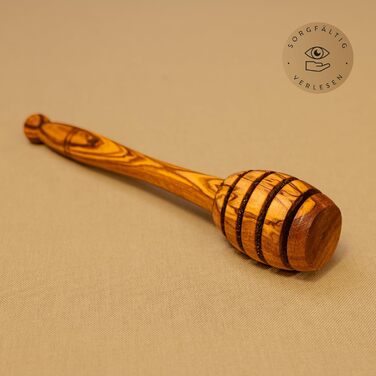 Ложка-веретено для меду дерев'яна 14 см Das Olivenholzbrett