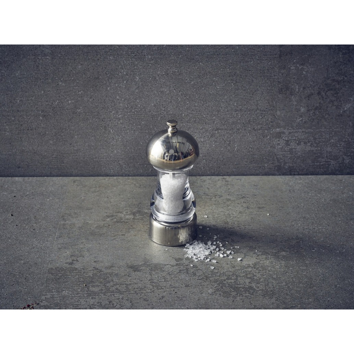 Млин для солі та перцю, 14 см, акрил/хром, GenWare
