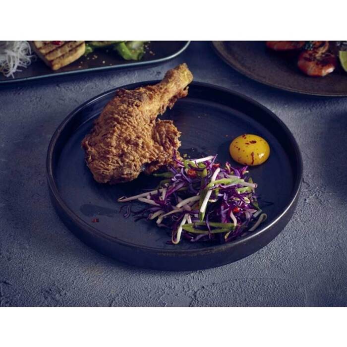 Тарелка презентационная с бортиком 26хh 3.3 см, Terra Porcelain Black, GenWare