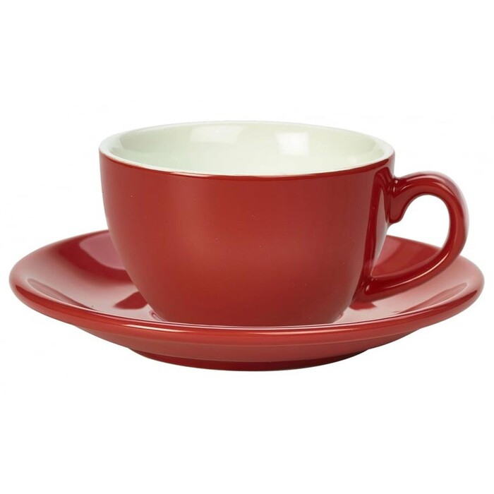 Блюдце 13,5 см, красное, Color Tea, GenWare