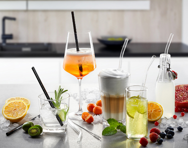 Набор трубочек для коктейля 23 см, черные, 4 предмета Future Gefu