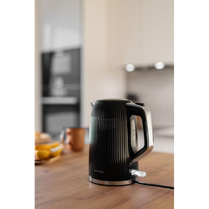 Gorenje Электрочайник 1.7л, Strix-контроль, черный матовый