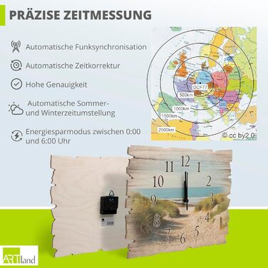 Настінний годинник без цокання 40 x 30 см ARTLAND