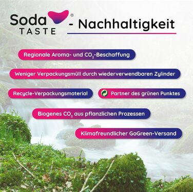 Набір для газування води, 4 предмети, класик + лайм, рожевий Mysoda Woody SodaTASTE