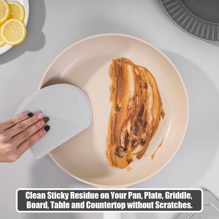 Гнучкий силіконовий скребок для тіста 15,2 х 11 см сірий Lazymi