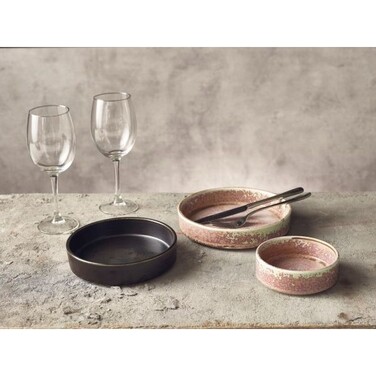 Миска плоска кругла 18 см, 660 мл, Terra Porcelain Black, GenWare