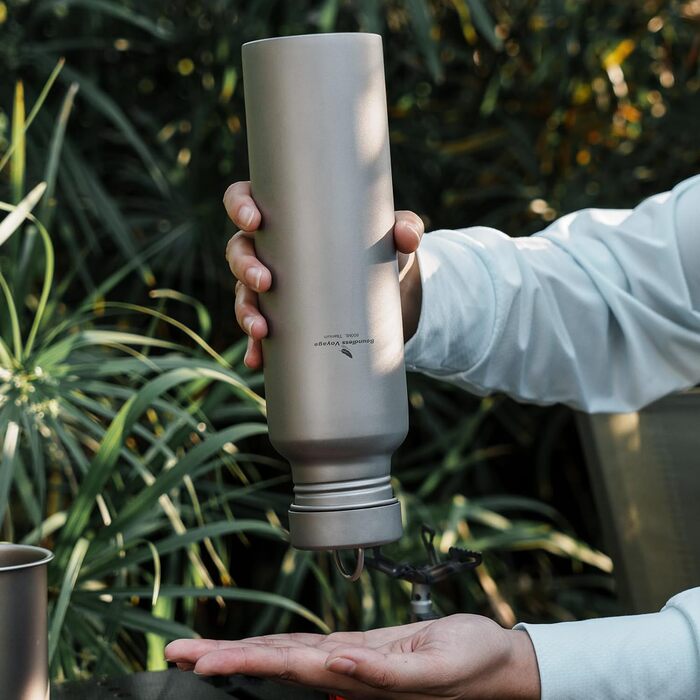 Титанова спортивна пляшка з титановим ковпачком 800 мл. Boundless Voyage