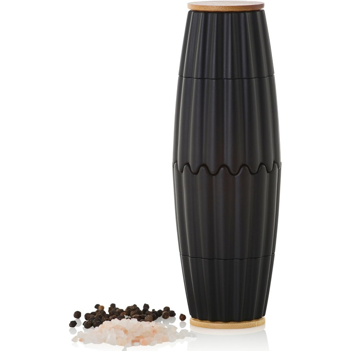 Мельница для перца и соли двойная магнитная, черная MagTwo AdHoc