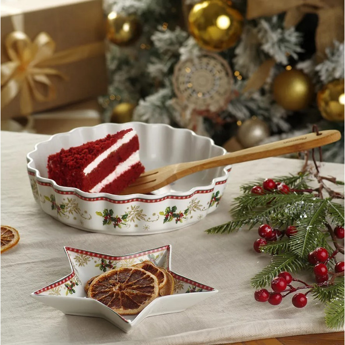 Форма для запікання Fissman CHRISTMAS 24,6 см фарфор (13792)