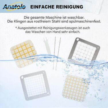 Апарат для нарізки картоплі фрі вертикальний з 4 змінними лезами Anatole