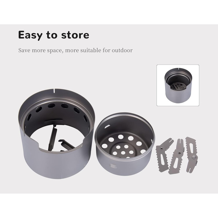 Титанова дров'яна піч зі знімними підставками iBasingo