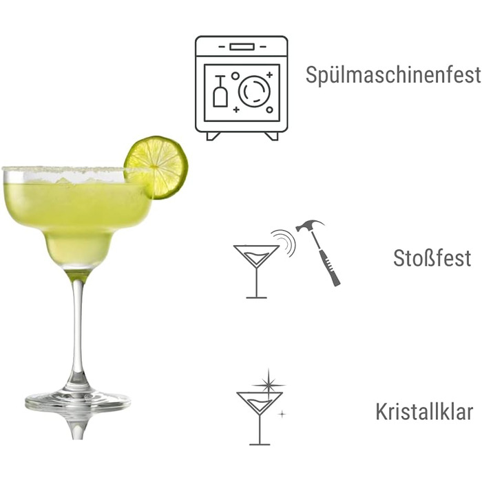 Коктейльні чаші Stlzle Lausitz Grandezza 240 мл / Набір з 6 келихів для мартіні/Келихи для аперитиву/Cosmopolitan Келихи Посудомийна машина безпечна та ударостійка (коктейльні чаші)
