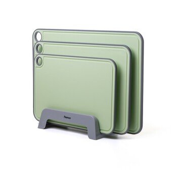 Набір з 3-х обробних дощок Fissman 41х28, 36х24, 31х20, колір Зелений пластик, ТПР (8056)