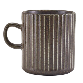 Кружка 320 мл, Terra Porcelain Black Fluted, GenWare