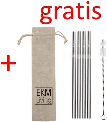 Набір склянок для лонгдринків, 8 предметів з трубочками для пиття Highland Nachtmann