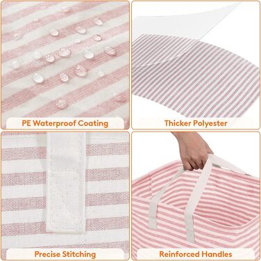 Великий органайзер для кошика для білизни Lifewit з подовженою ручкою, складний збірник білизни Кошик для зберігання білизни, портативний сортувальник білизни для білизни, одягу, ковдр, подушок, кошиків для білизни, (75 л, рожевий)