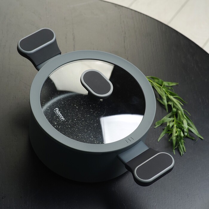 Каструля зі скляною кришкою 24 см 4,65 л LAURA Fissman