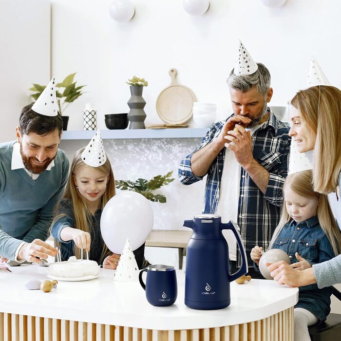 Термос-кавник 2 л, синій Ideus