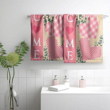 Різдвяні кухонні рушники Kwlegh, рушник для рук, різдвяна ялинка, цукерка-тростина, сніжинка, рушник для пальців, набір з 2 шт. , милий чоловічий банний рушник, високопоглинаючі рушники, 36 x (серце з евкаліптом)