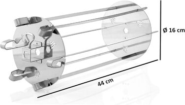 Підставка для рожна барбекю на 6 шампурів, нержавіюча сталь BBQ-Toro