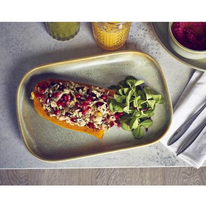 Блюдо 24x16.5 см прямоугольное  Terra Porcelain Matt Grey, GenWare