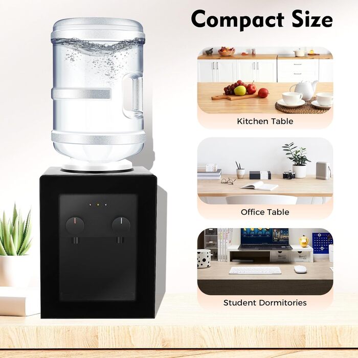 Електричний кулер для води 500 Вт чорний DHQCQL