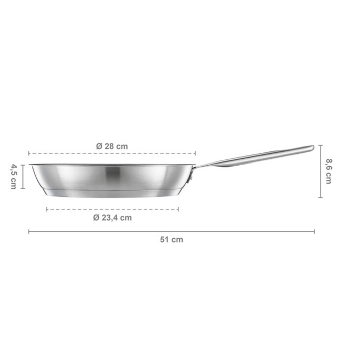 Сковорода Fiskars All Steel матова 28 см (1064745)