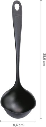 Fiskars Ополоник Essential, 28см, пластик, чорний