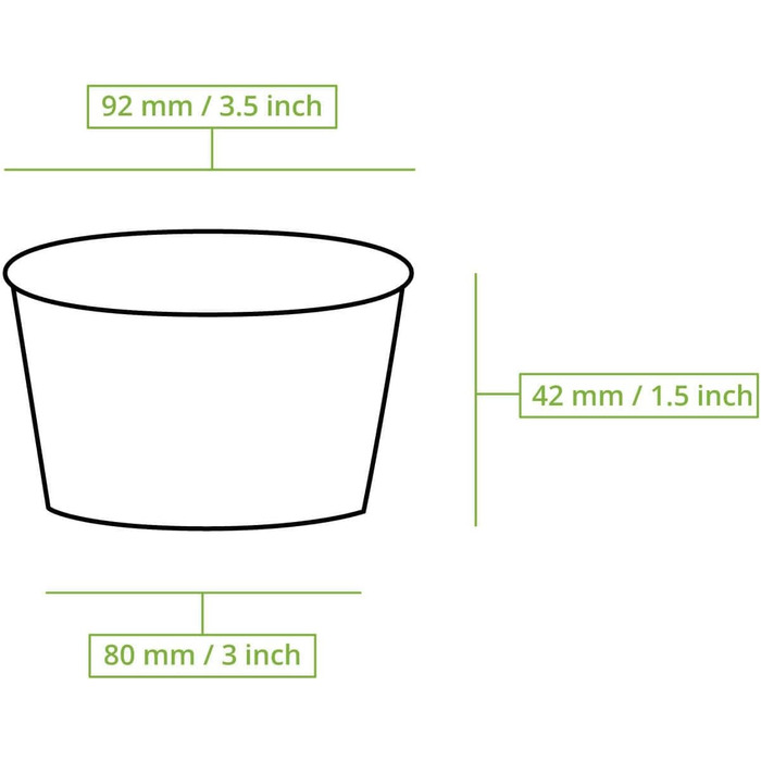 Набір паперові стаканчики для морозива 50 шт. 100 мл BIOZOYG