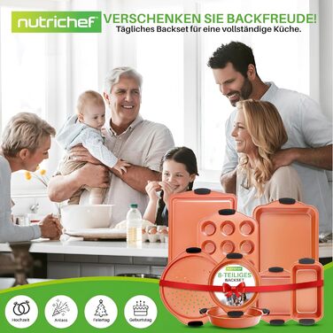 Набір форм для випікання із 8 предметів Nutrichef