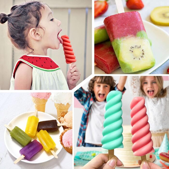 Форми для морозива силіконові, рожеві MARUKO