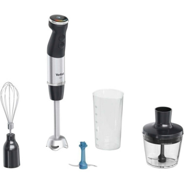 Tefal Блендер погружной Quickchef+ 1000Вт, 3в1, чаша-800мл, чоппер-500мл, турборежим, серебристо-черный