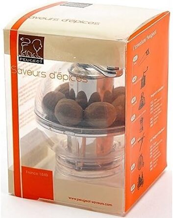 Млин мускатний горіх Tidore 11 см - З відсіком для зберігання - Акрил - Прозорий