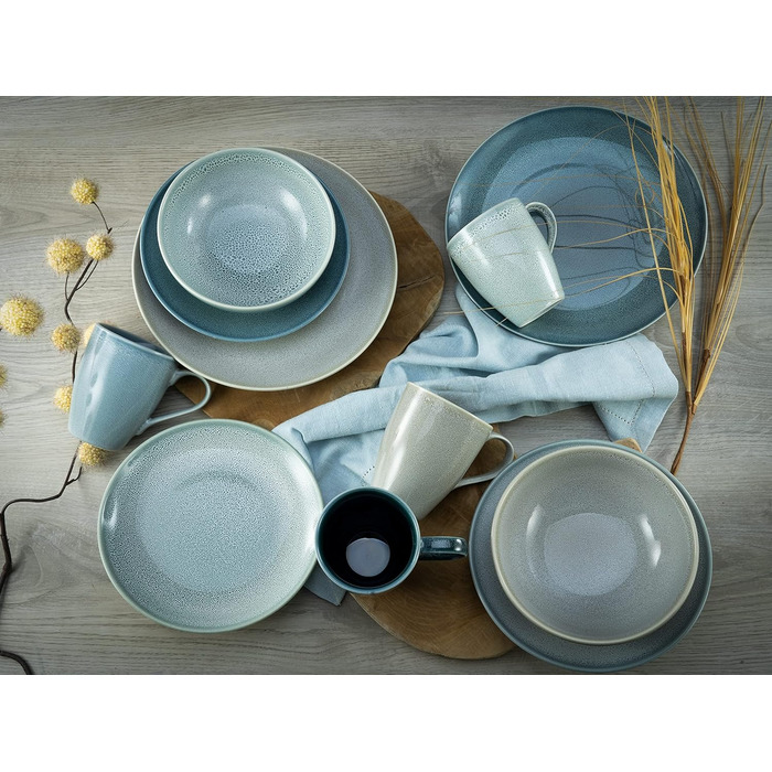 Набір посуду на 4 персони, 16 предметів, Reactive Aqua Creatable