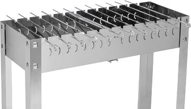 Професійний портативний мангал з 12 шампурами 31 x 81 x 80 см METRO Professional