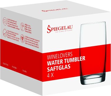 Набор из 4 бокалов для шампанского, хрустальный бокал, 190 мл, Winelovers, 4090187 (Бокалы для воды)