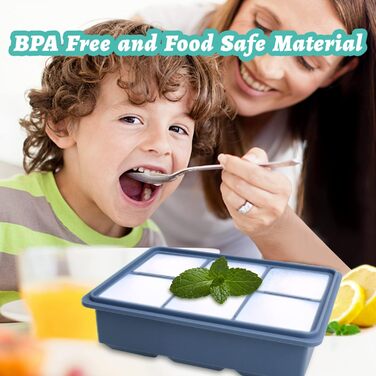 Форма для льоду 3 шт на 6 відділень синій LessMo