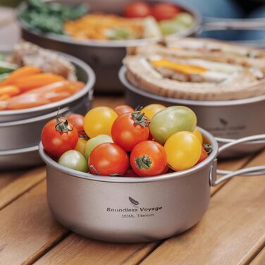 Титановые кастрюли со складной ручкой Ti1096T Boundless Voyage