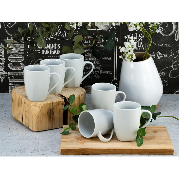 Набір кухлів 300 мл, 6 предметів, білий Square Creatable