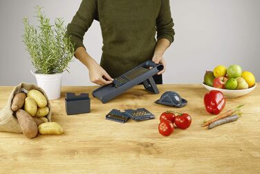 Овочерізка, 6 предметів, включає 4 вставки та контейнер для зберігання Fackelmann