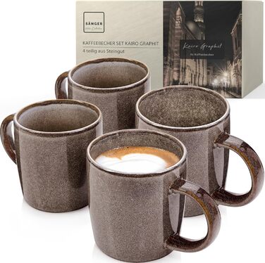 Комбінований сервіз на 6 персон, набір тарілок кавовий кухоль макаронна миска 30 шт. , набір посуду з керамограніту посудомийна машина - мікрохвильова піч - стійкий до подряпин, набір посуду з керамограніту КОЛЕКЦІЯ ЦІННОСТЕЙ (Каїрський графіт, кавовий ку