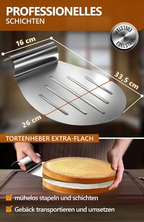 Набір для нарізки тортів з нержавіючої сталі, 3 предмети 4smile